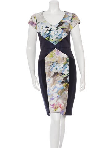 Elizabeth and James Printed Sheath Dress