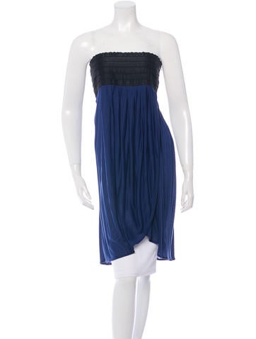 Elizabeth and James Pleated Strapless Tunic