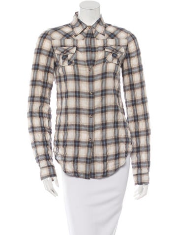 Elizabeth and James Printed Button-Up Top