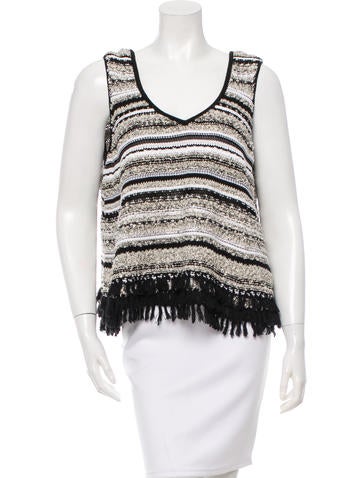 Elizabeth and James Fringe-Trimmmed Sleeveless Top