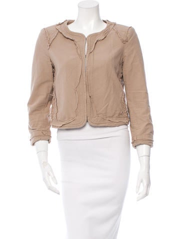 Elizabeth and James Cropped Fringe-Trimmed Blazer