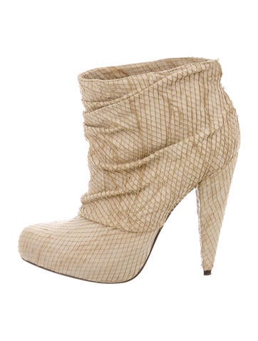 Elizabeth and James Embossed Ankle Boots