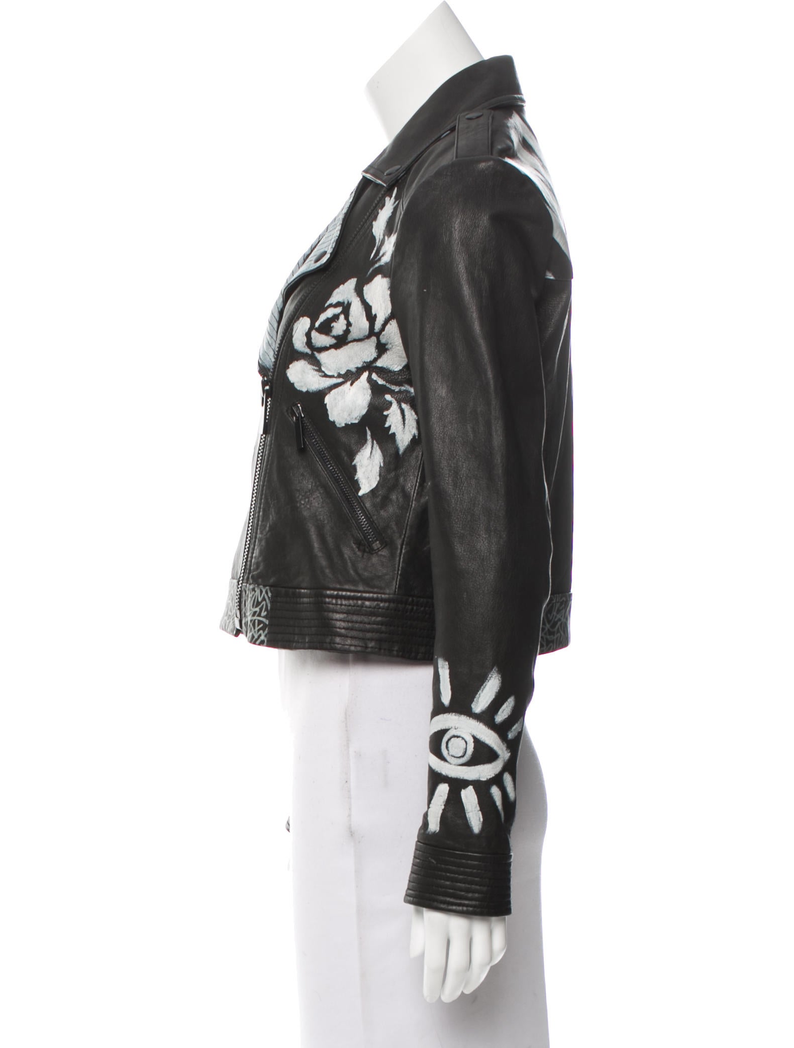 Elizabeth And James Erwan Hand Painted Leather Jacket Clothing Erwan Hand Painted Leather Jacket