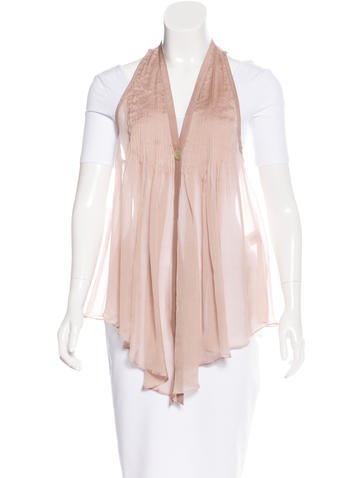 Elizabeth and James Silk Pleated Vest