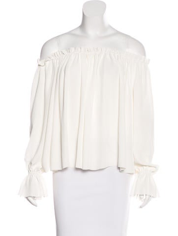 Elizabeth and James Off-The-Shoulder Chiffon Top w/ Tags