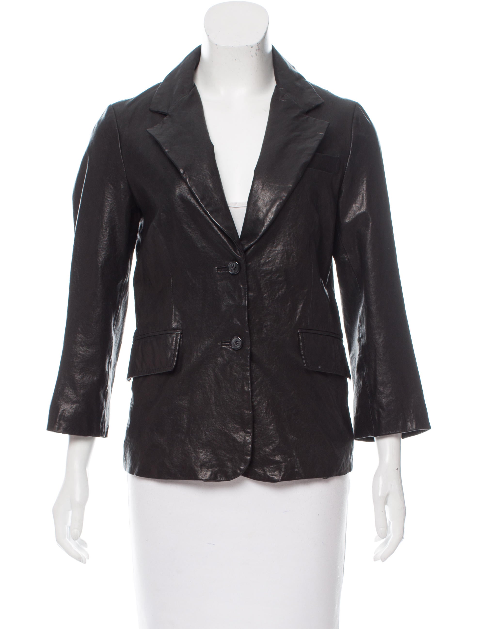 Elizabeth and James Leather NotchLapel Jacket Clothing WEI39224