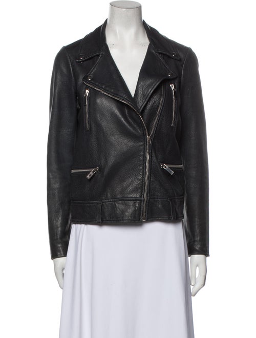 Elizabeth and James Lamb Leather Biker Jacket