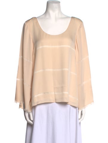 Elizabeth and James Tops Silk Scoop Neck Blouse M