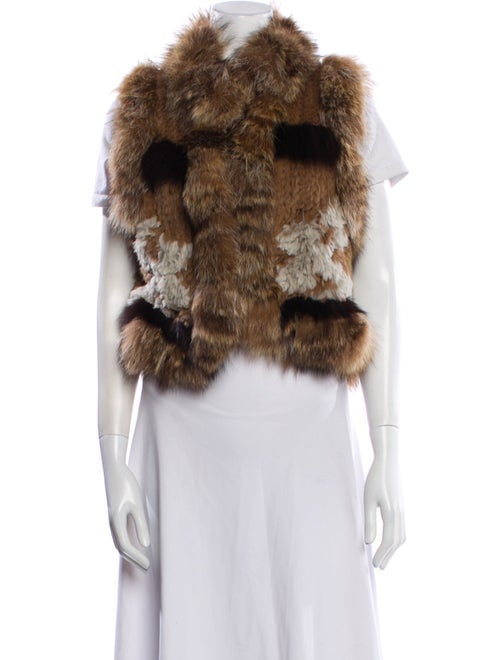 Elizabeth and James Fur Animal Print Fur Jacket
