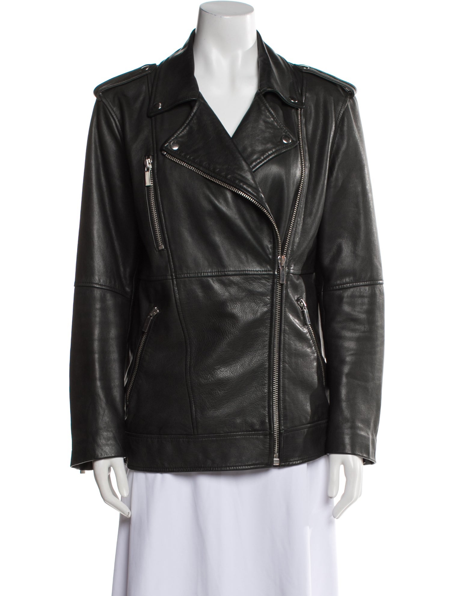 Elizabeth and James Leather Biker Jacket