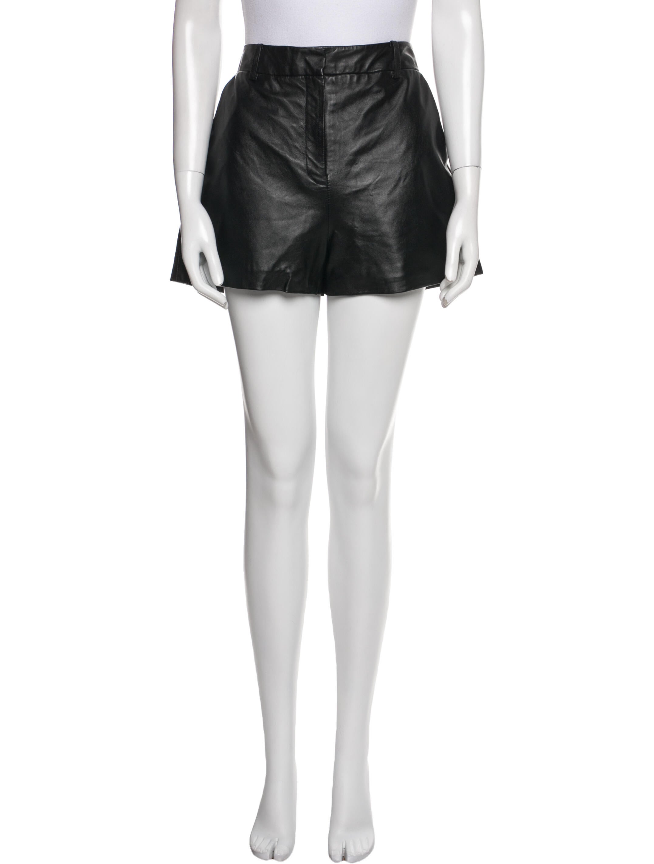 Elizabeth and James Leather Mini Shorts
