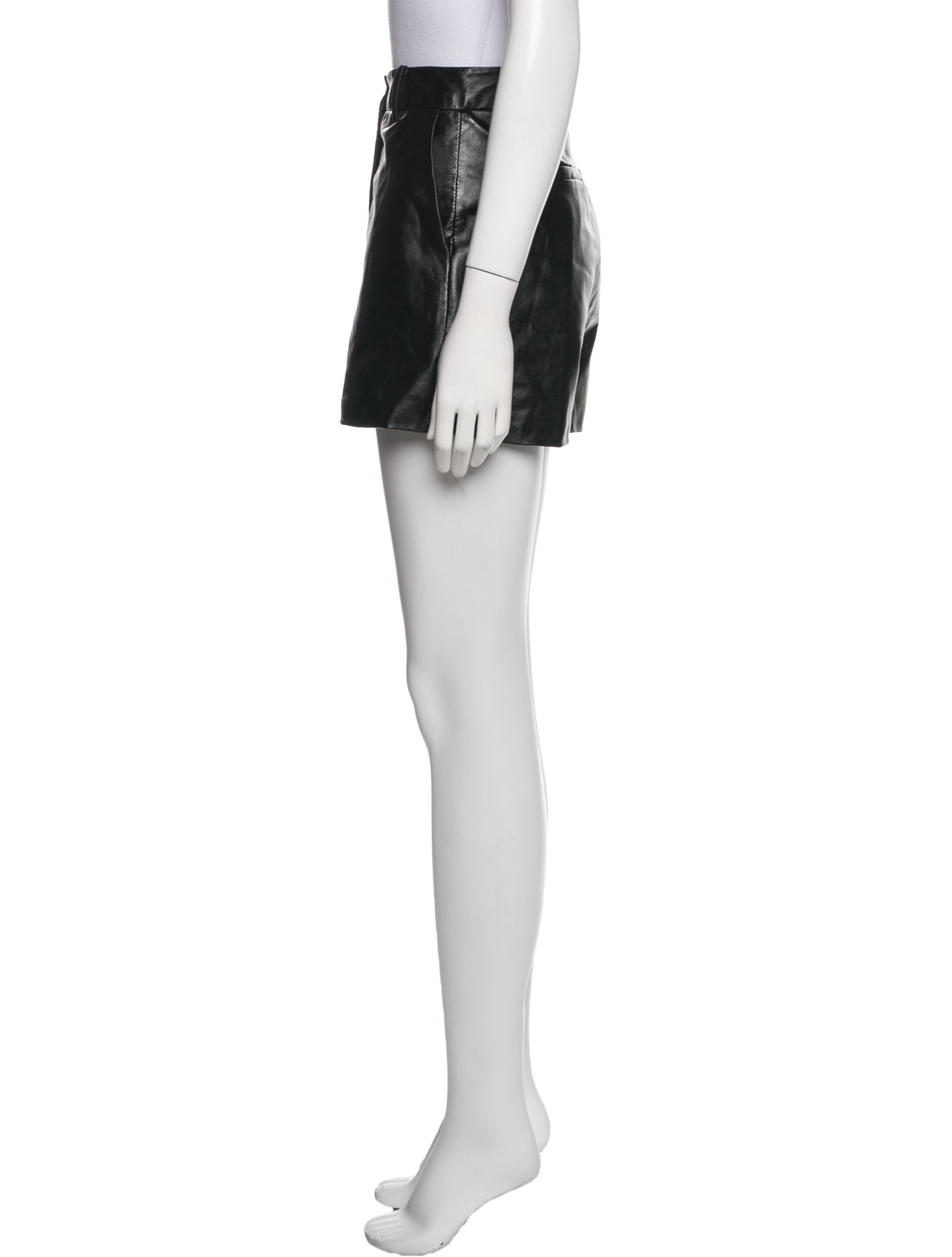 Elizabeth and James Leather Mini Shorts