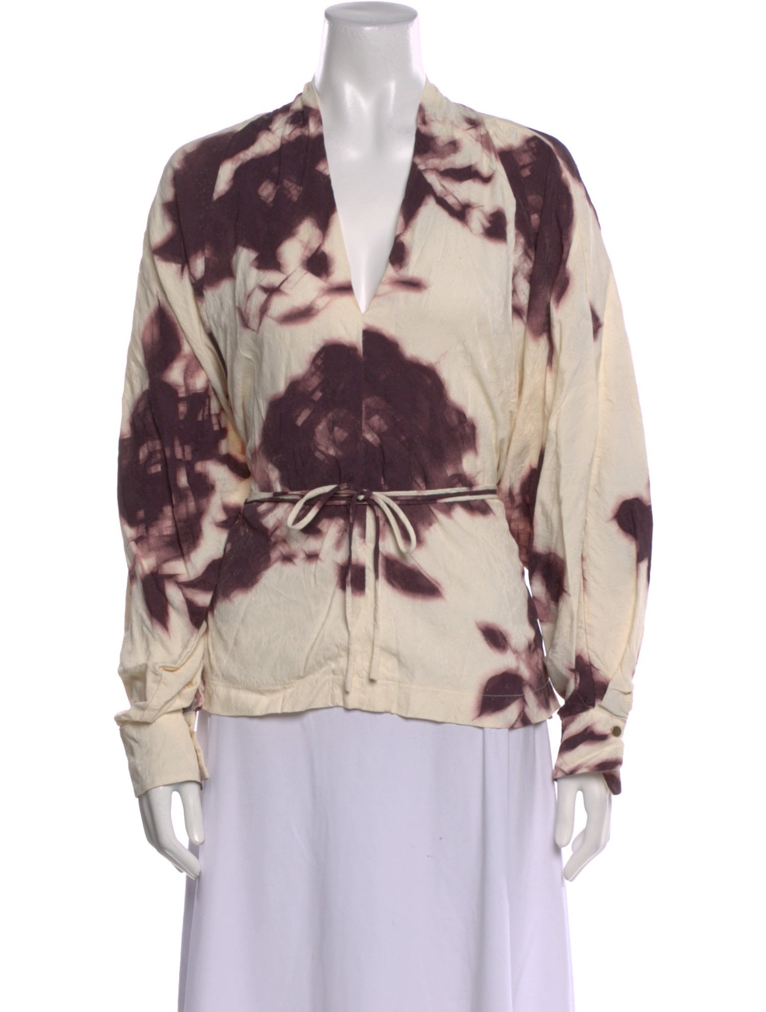 Eiko Ai Printed V-Neck Blouse