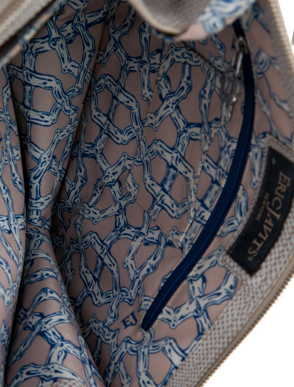 Eric Javits Embossed Leather Shoulder Bag - image 5