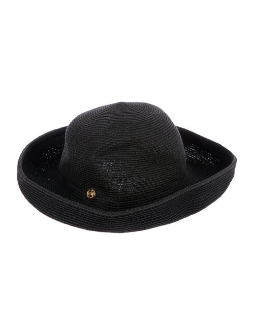Eric Javits Straw Wide-Brim Hat Black