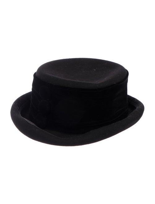 Eric Javits Felt Fedora Hat Black