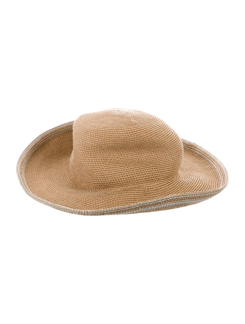 Eric Javits Straw Wide Brim Hat Beige