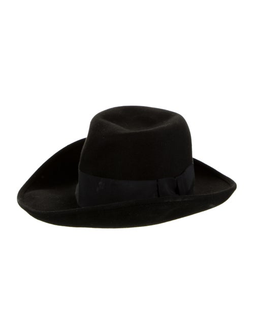 Eric Javits Felt Fedora Hat Black