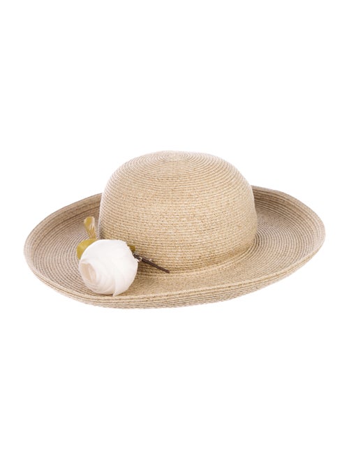 Eric Javits Straw Wide Brim Hat Tan