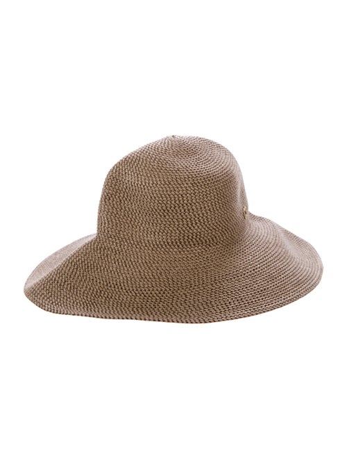 Eric Javits Wide-Brim Straw Hat Tan