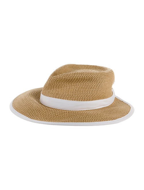 Eric Javits Wide Brim Straw Hat Beige