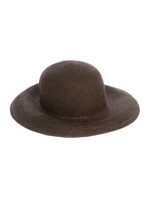 Eric Javits Straw Wide Brim Hat Brown