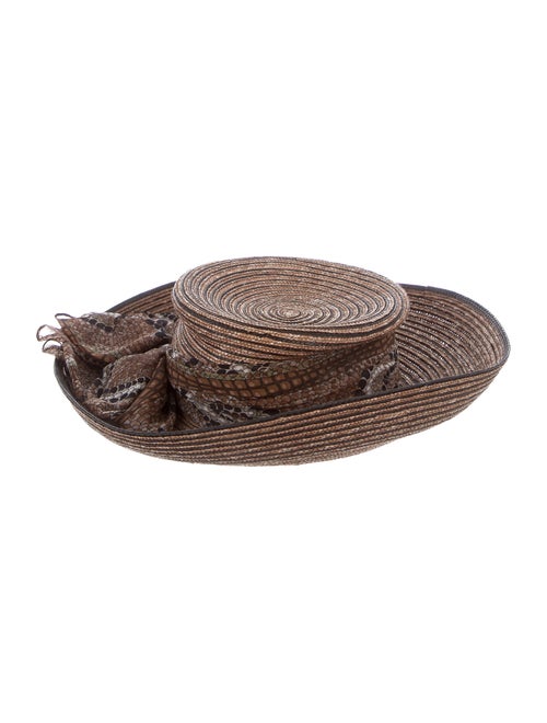 Eric Javits Straw Wide Brim Sun Hat Tan