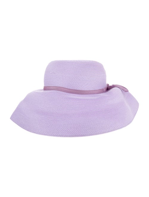 Eric Javits Straw Sun Hat Purple