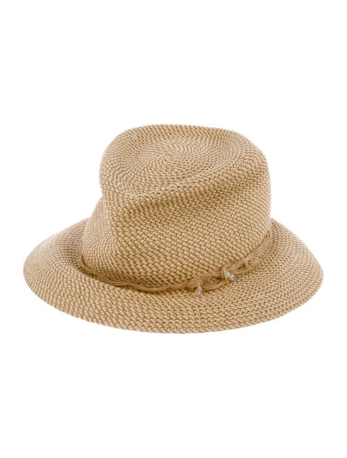 Eric Javits Straw Wide Brim Hat Tan