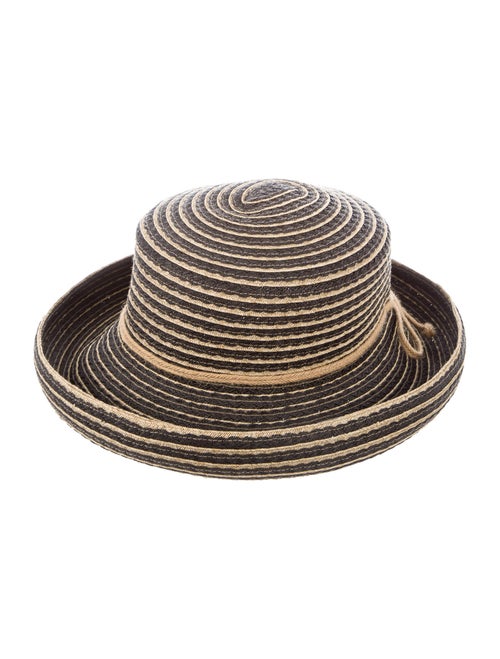 Eric Javits Raffia Bucket Hat Black