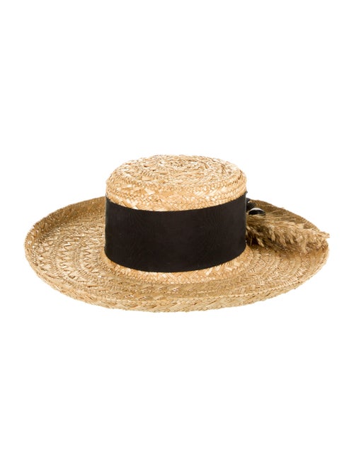 Eric Javits Straw Wide Brim Hat Beige