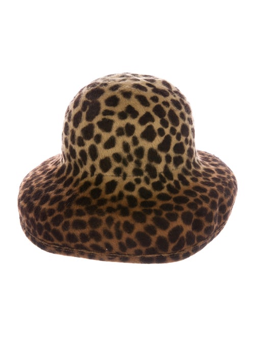 Eric Javits Suede Bucket Hat leopard