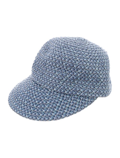 Eric Javits Mondo Straw Cap w/ Tags Blue