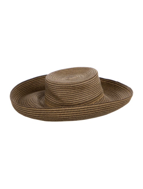 Eric Javits Straw Wide Brim Hat Tan