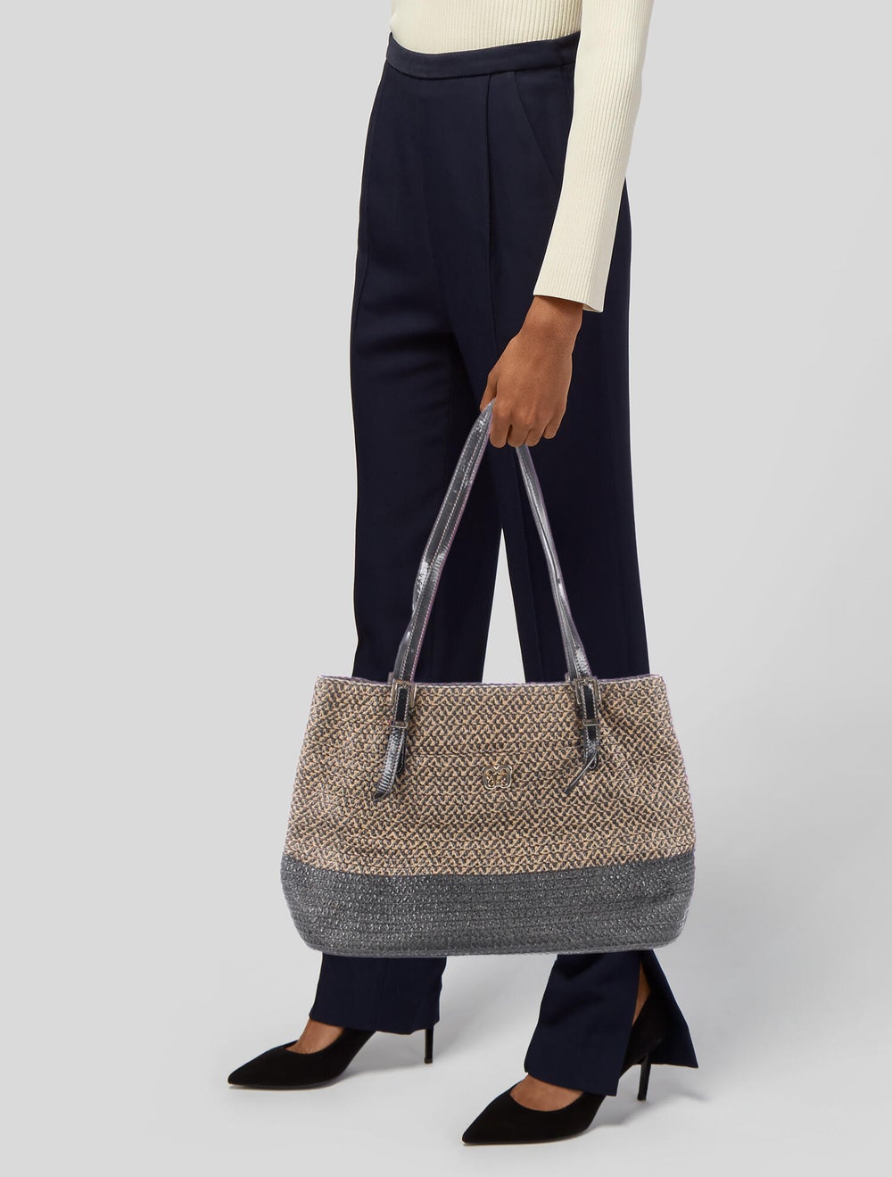 Eric Javits Raffia Tote Bag - image 2
