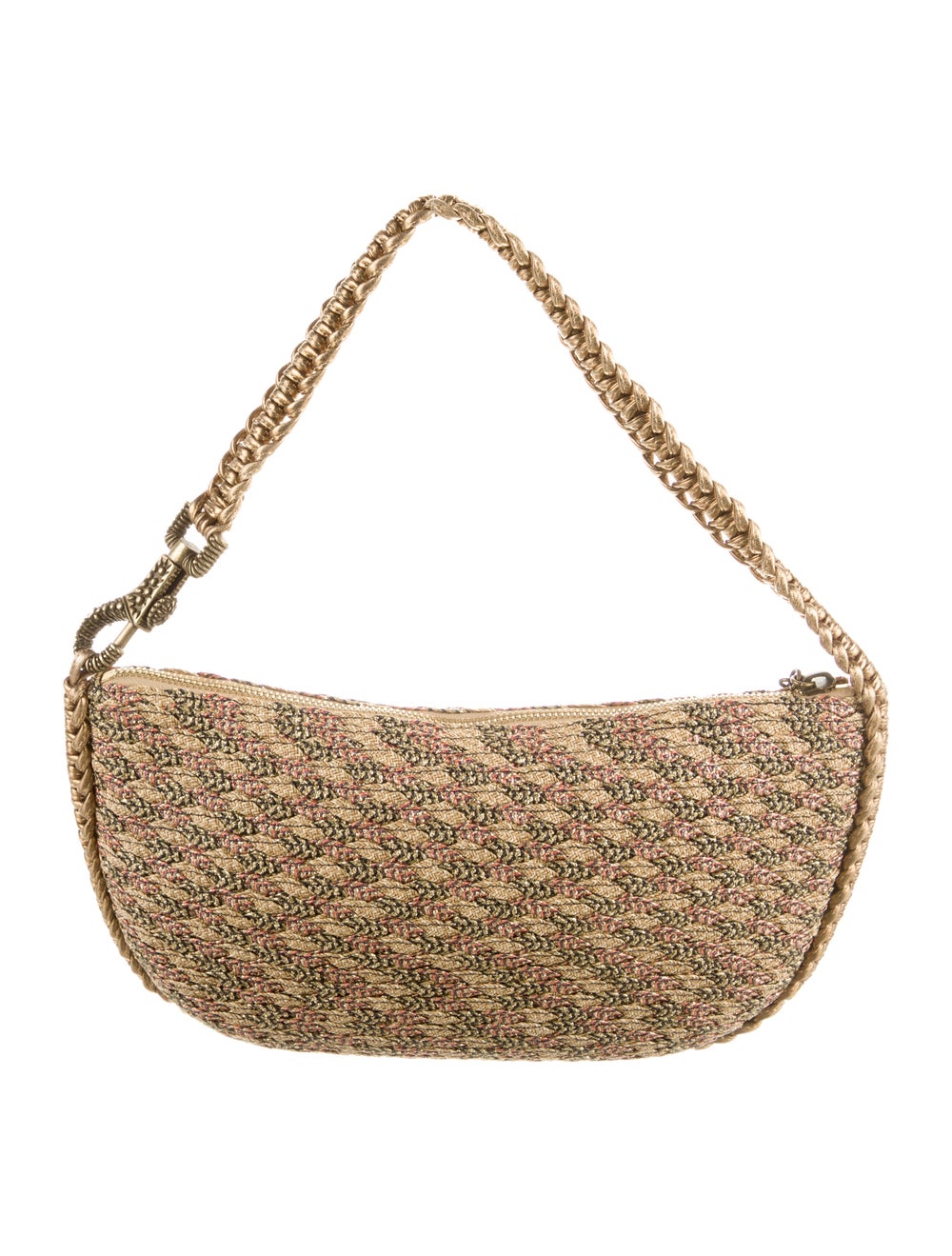 Eric Javits Leather Trimmed Raffia Handle Bag - image 4