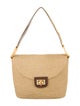 Eric Javits Raffia Bamboo-Trim Shoulder Bag