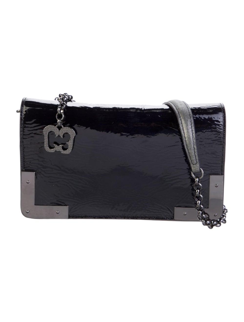 Eric Javits Patent Leather Chain Link Crossbody B… - image 1