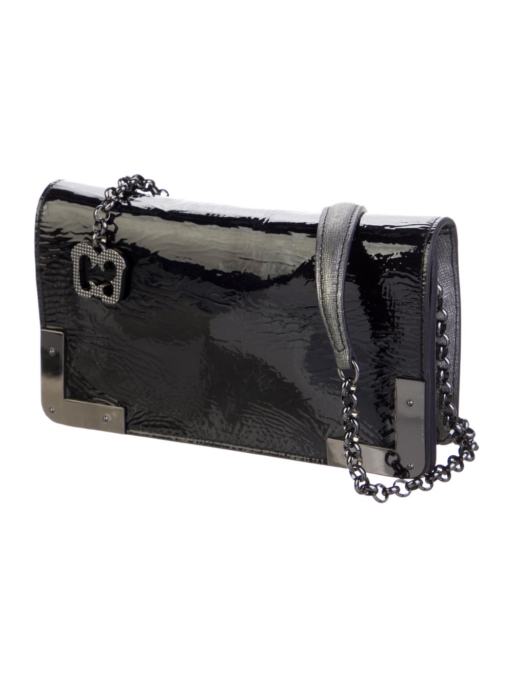 Eric Javits Patent Leather Chain Link Crossbody B… - image 3