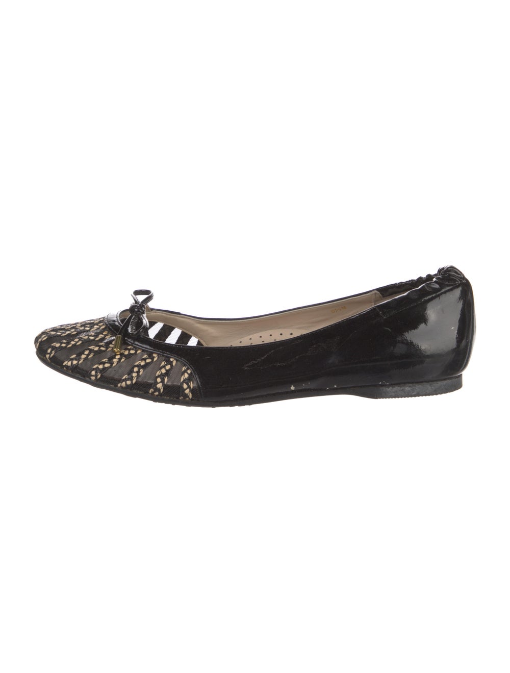 Eric Javits Patent Leather Bow Accents Ballet Fla… - image 1