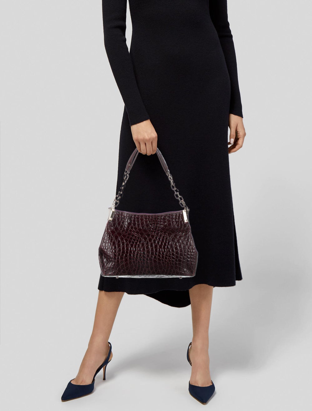 Eric Javits Crocodile Shoulder Bag - image 2