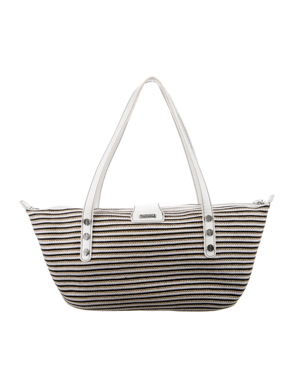 Eric Javits Leather Trim Raffia Shoulder Bag - image 4