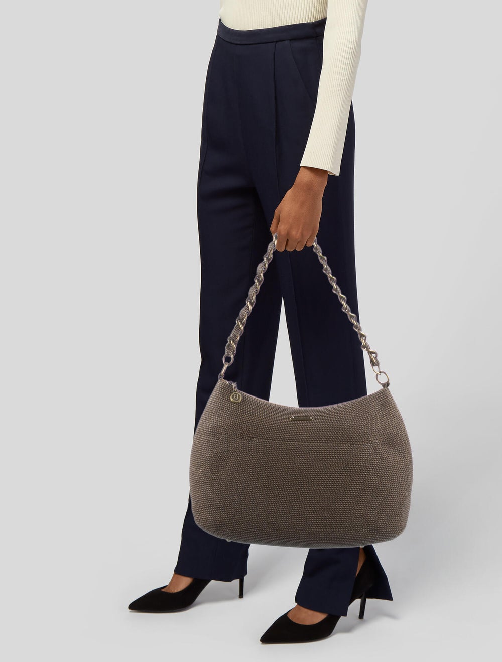 Eric Javits Straw Squishee Chain Shoulder Bag - image 2