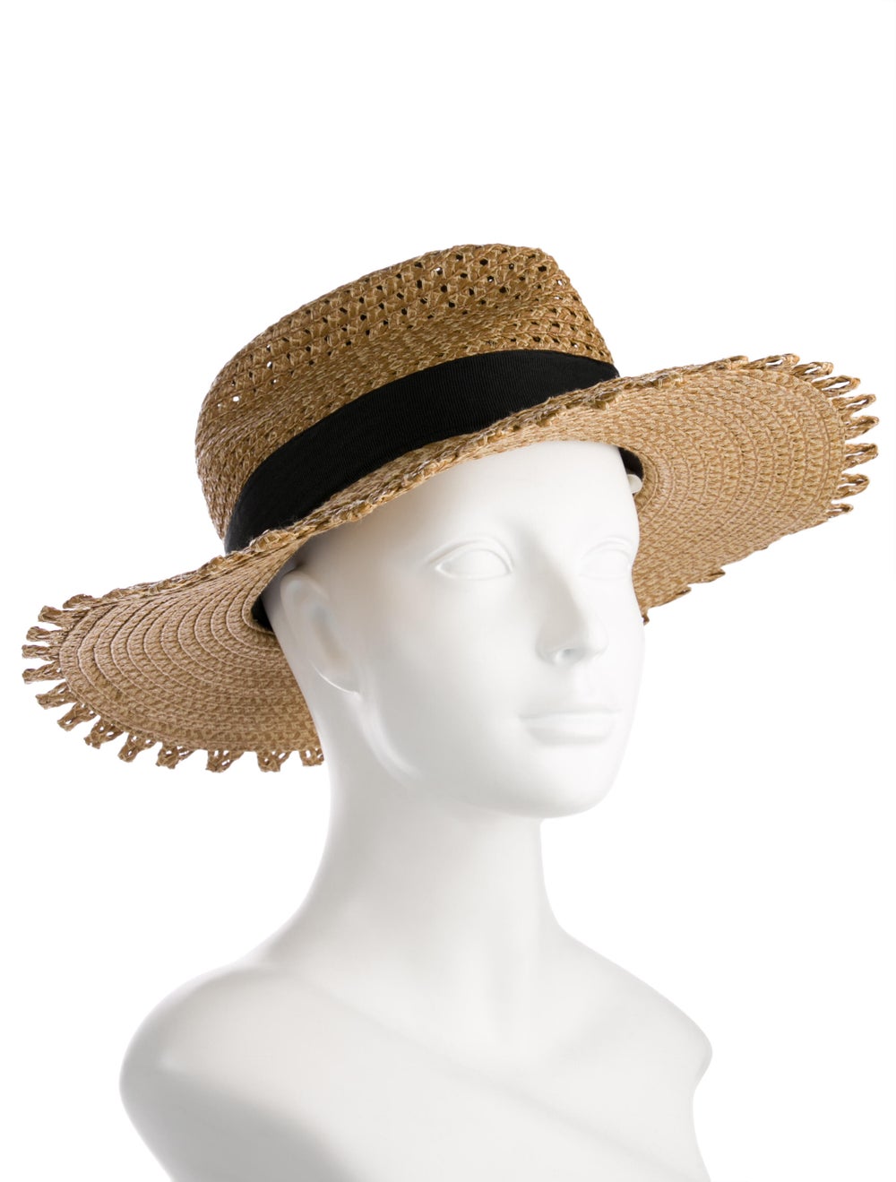 Eric Javits Scalloped Straw Hat - image 3
