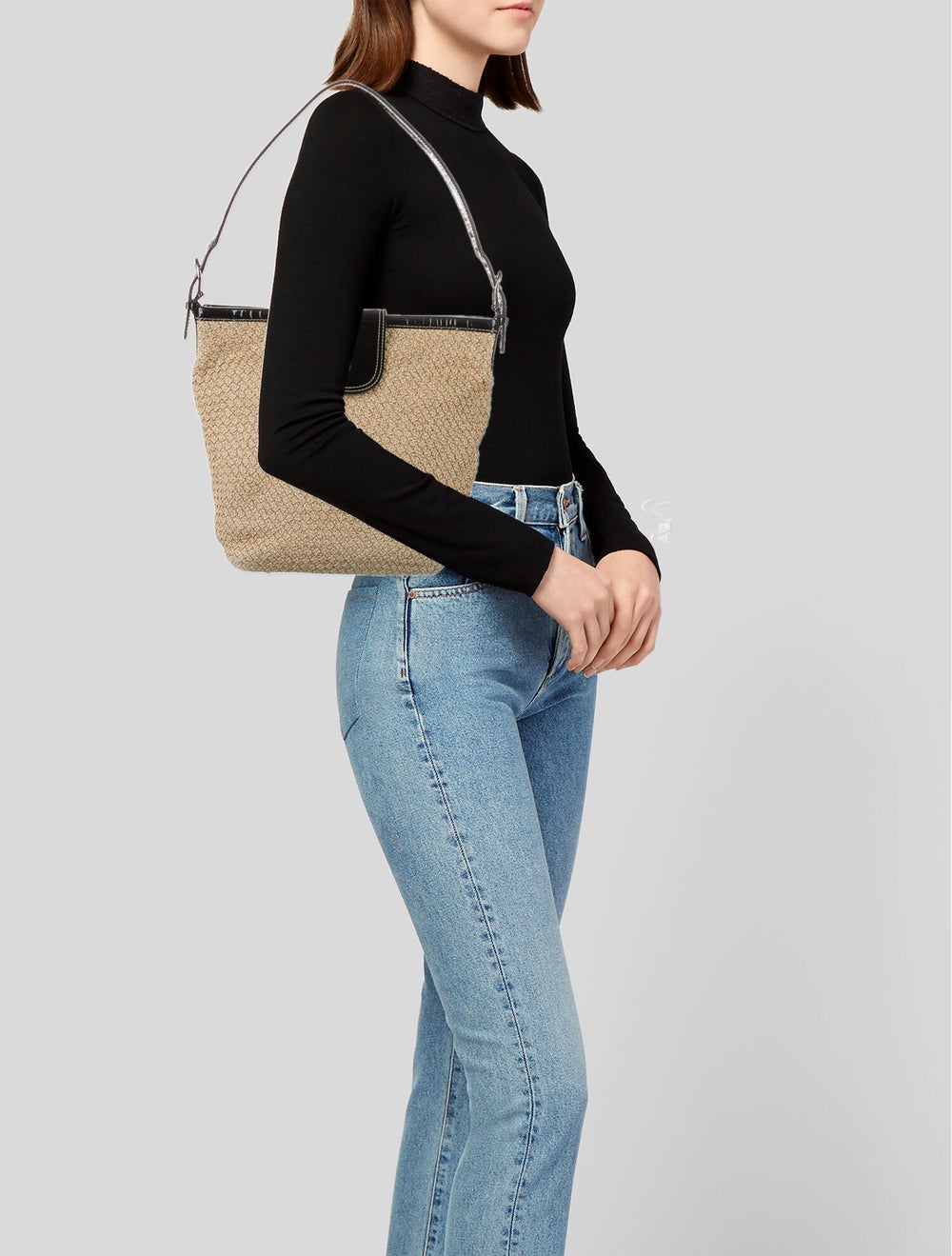 Eric Javits Leather-Trimmed Raffia Tote - image 2