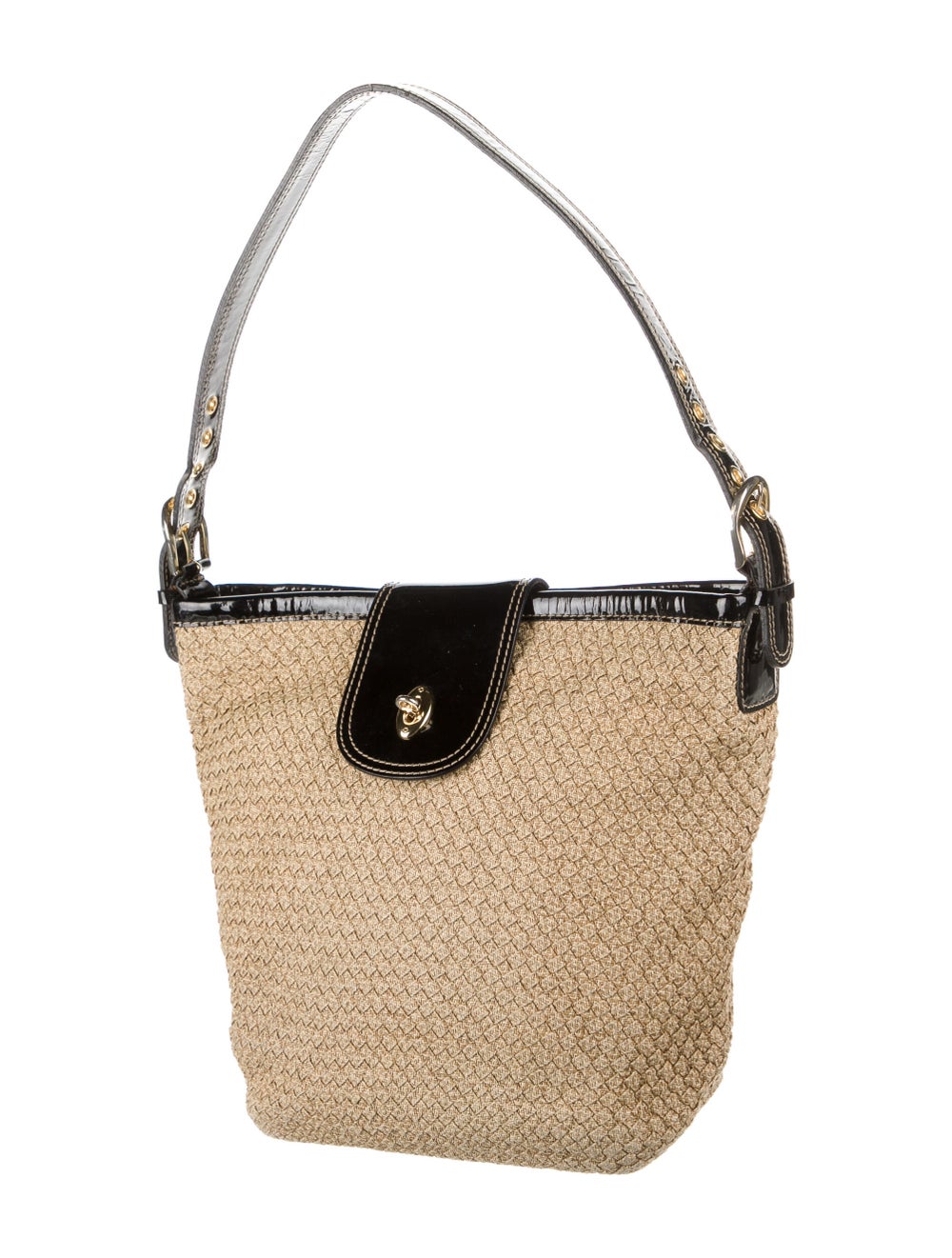 Eric Javits Leather-Trimmed Raffia Tote - image 3