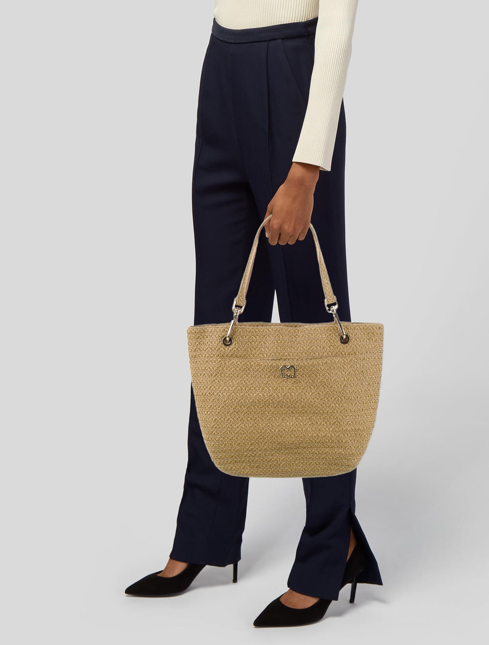 Eric Javits Raffia Tote Bag - image 2