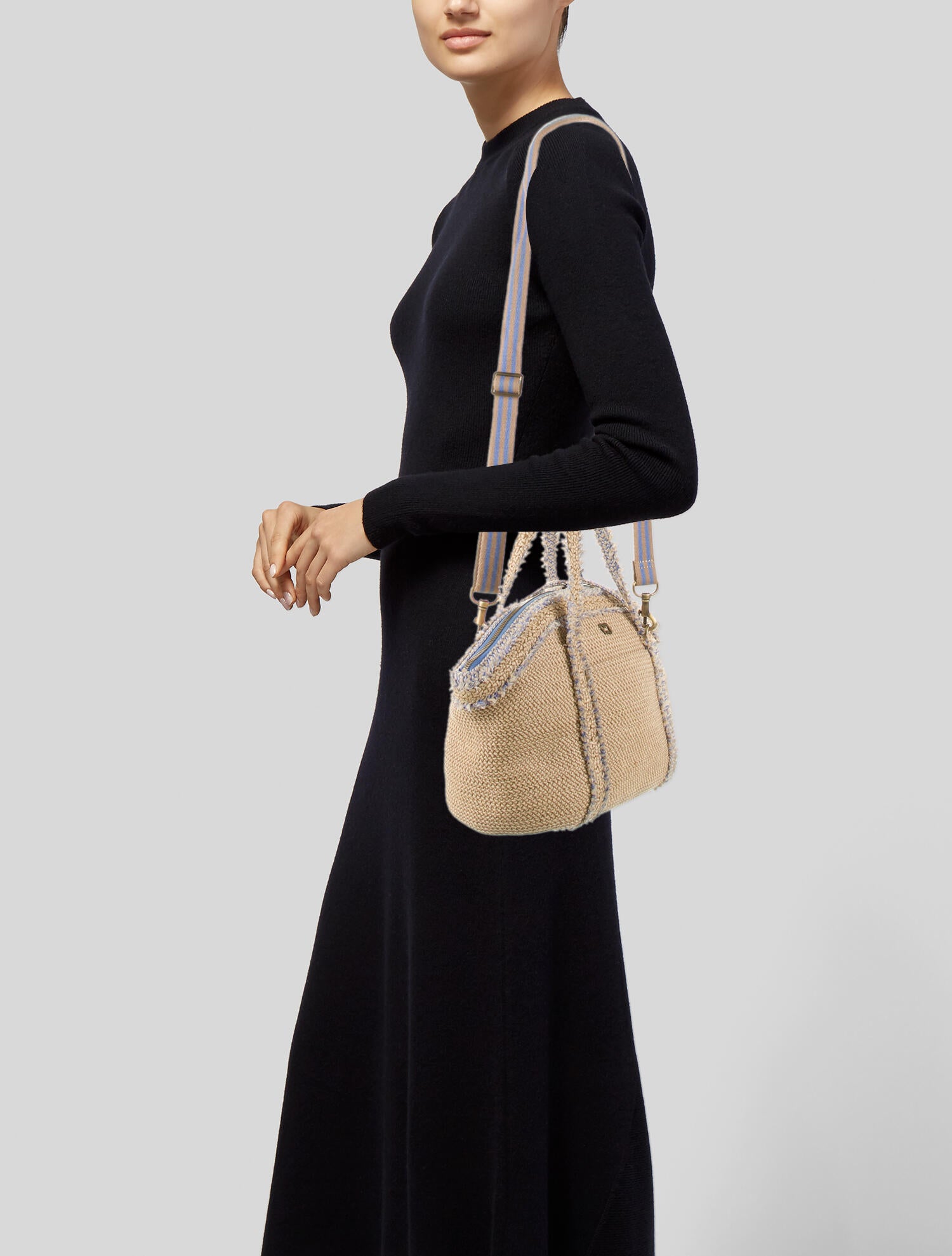 Eric Javits Raffia Crossbody Bag Blue Crossbody Bags, Handbags