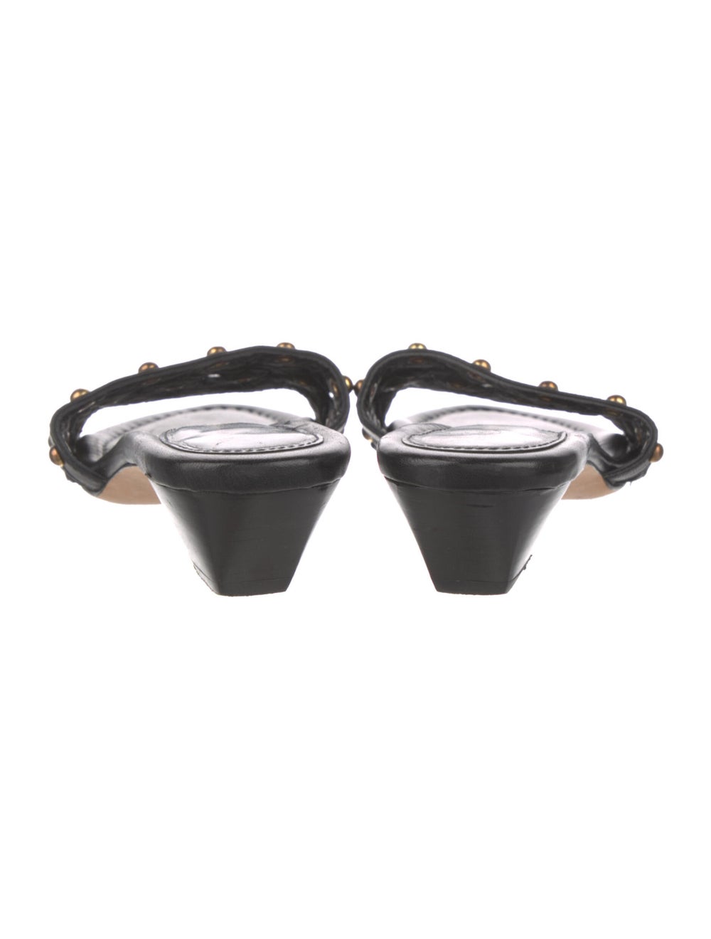 Eric Javits Leather Studded Accents Slides - image 4