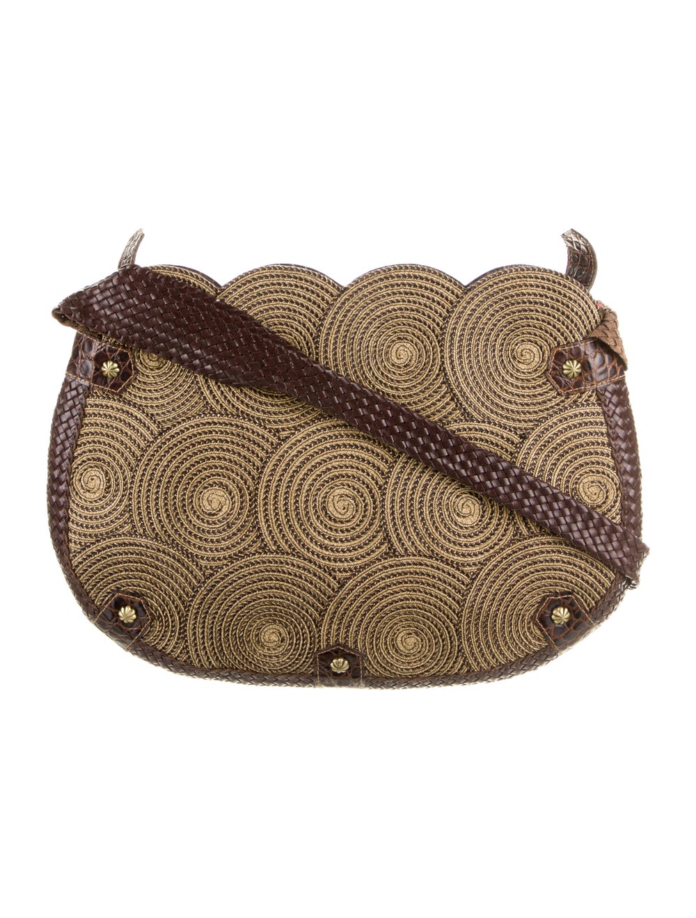 Eric Javits Leather Trimmed Shoulder Bag - image 1